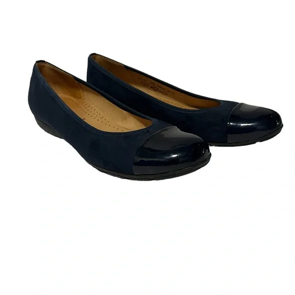 Flat Shoes Gabor Navy Ballet Pumps Gabor Amy Navy Ballerina Shoes